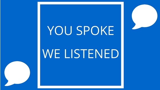 You said we listened